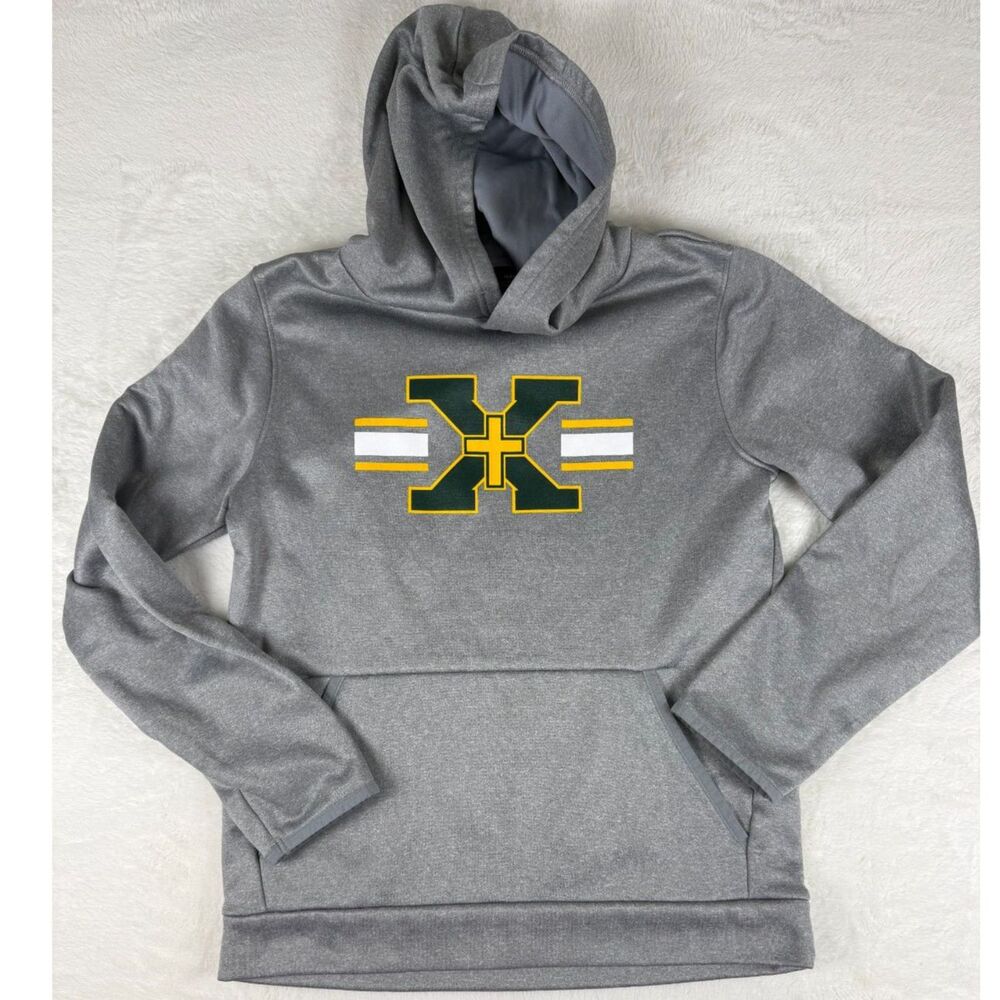 Under Armour St. Xavier Tigers Youth Large Gray Hoodie Green Gold